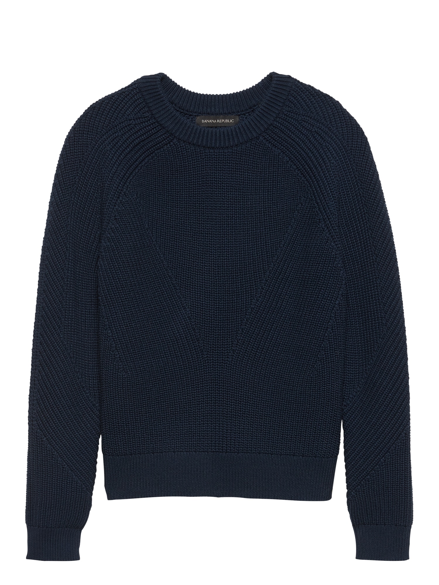 Chunky Ribbed Crew-Neck Sweater