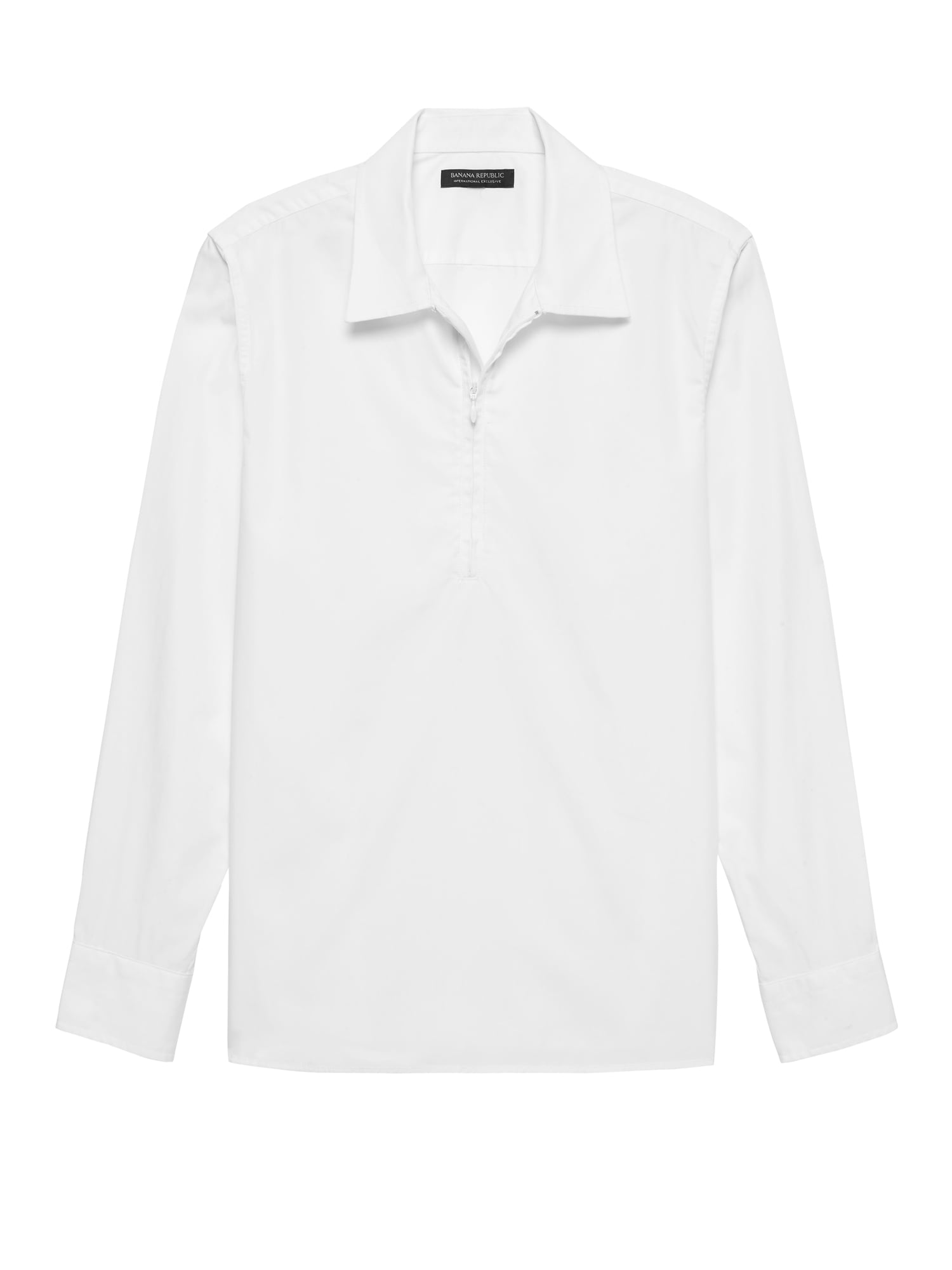 JAPAN EXCLUSIVE Oversized Luxe Poplin Half-Zip Shirt