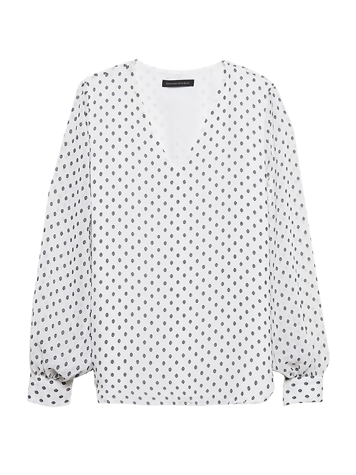 Polka Dot High-Low Top | Banana Republic