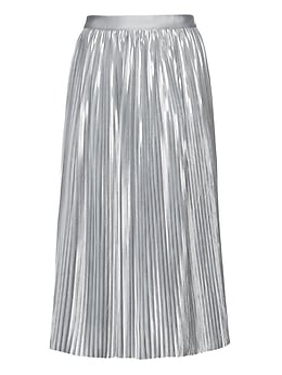 Metallic Pleated Midi Skirt Banana Republic