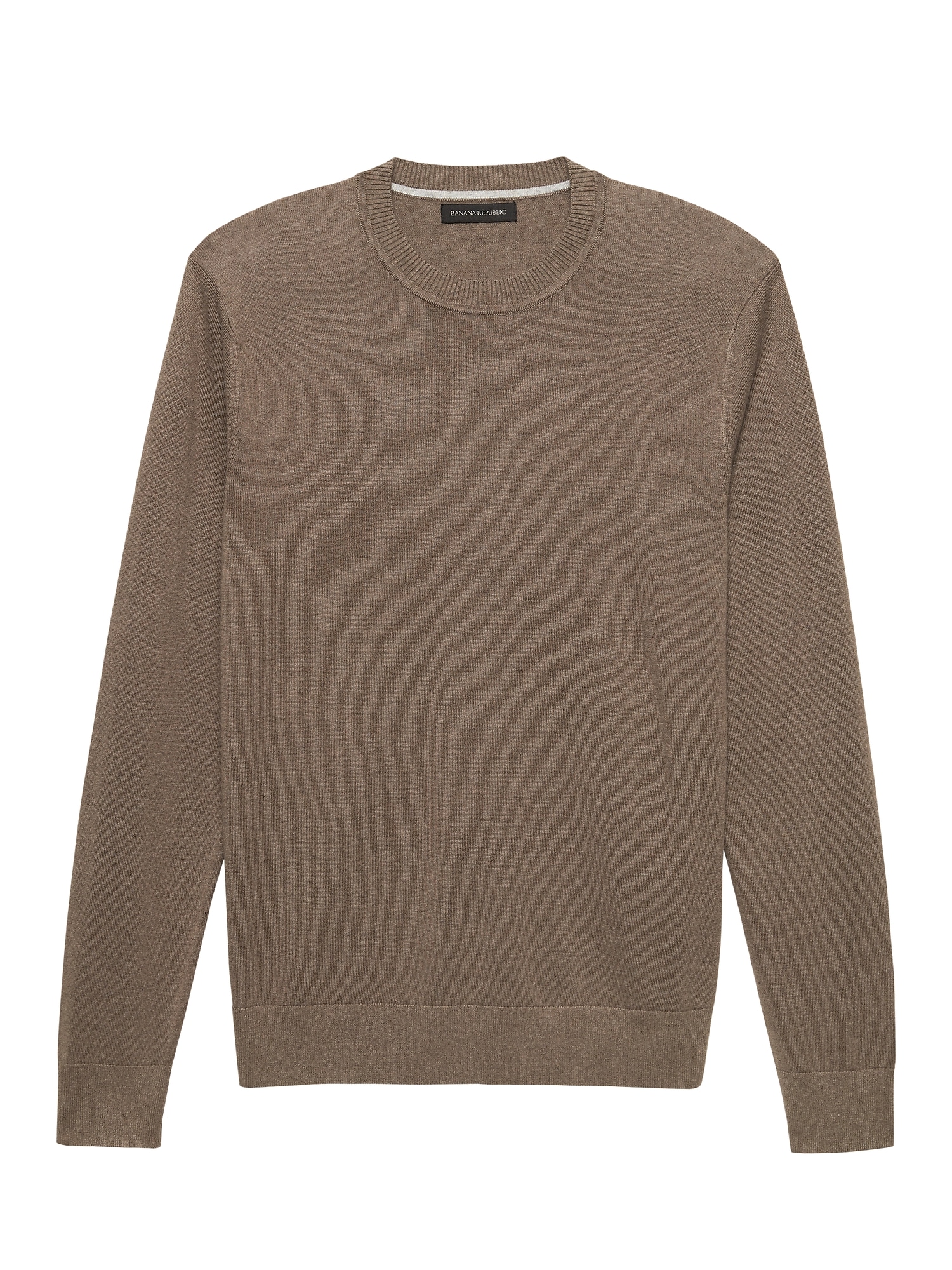 Silk-Linen Crew-Neck Sweater