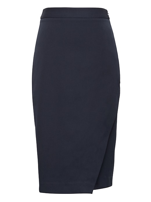 Bi-Stretch Wrap-Front Pencil Skirt | Banana Republic