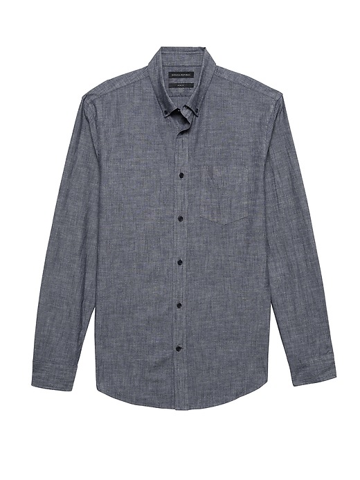 Standard-Fit Soft Wash Chambray Shirt