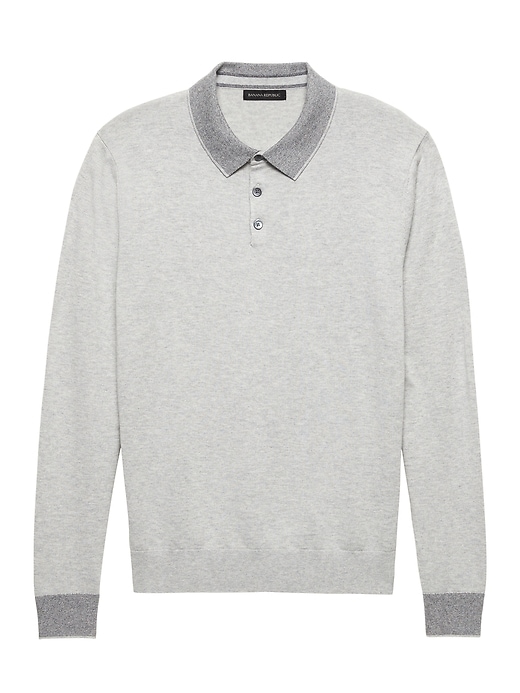 Silk Cotton Cashmere Sweater Polo | Banana Republic