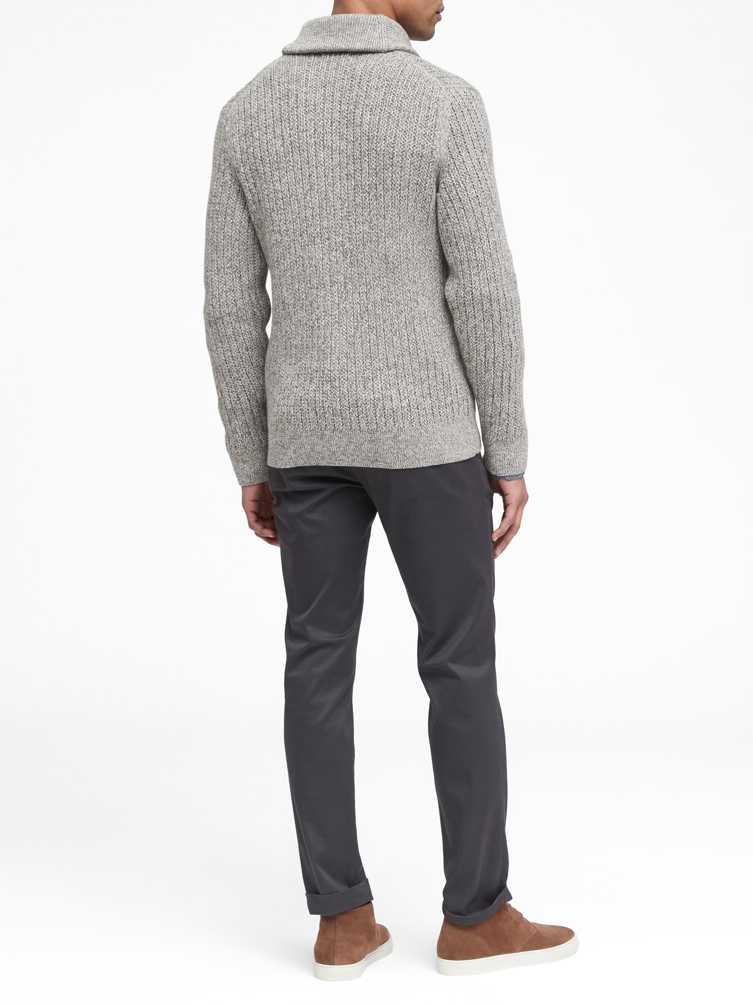 SUPIMA® cotton shawl-collar cardigan