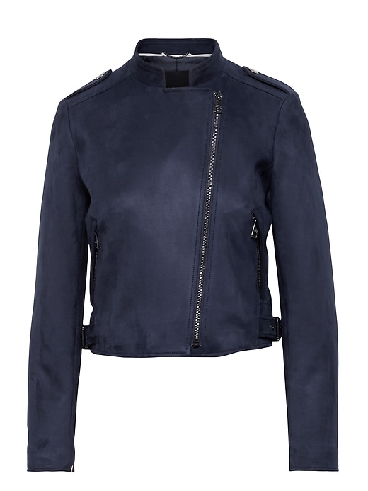 Banana Republic Moto Jacket newest in Faux Suede