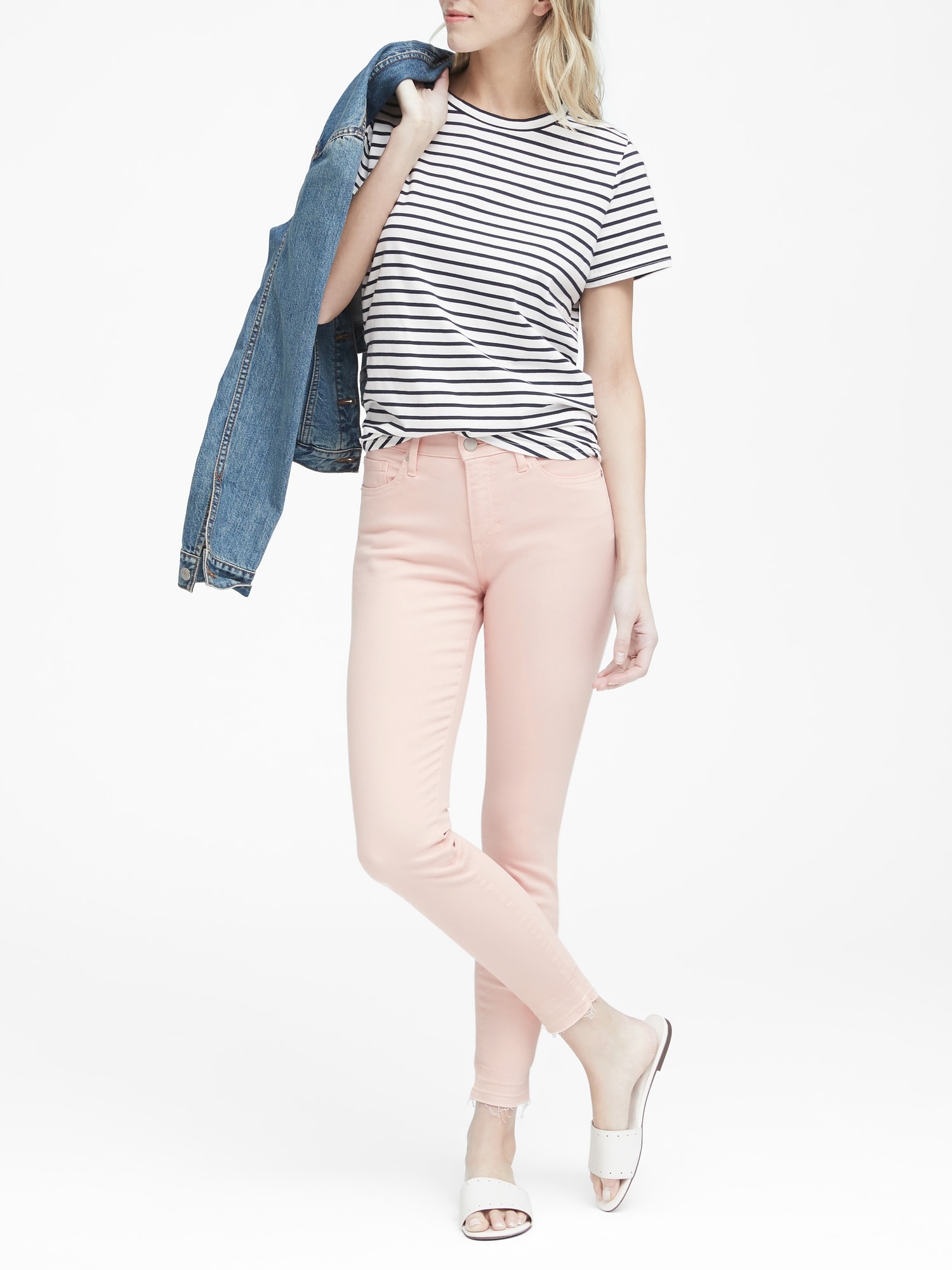 Mid-Rise Skinny Ankle Jean With Release Hem
