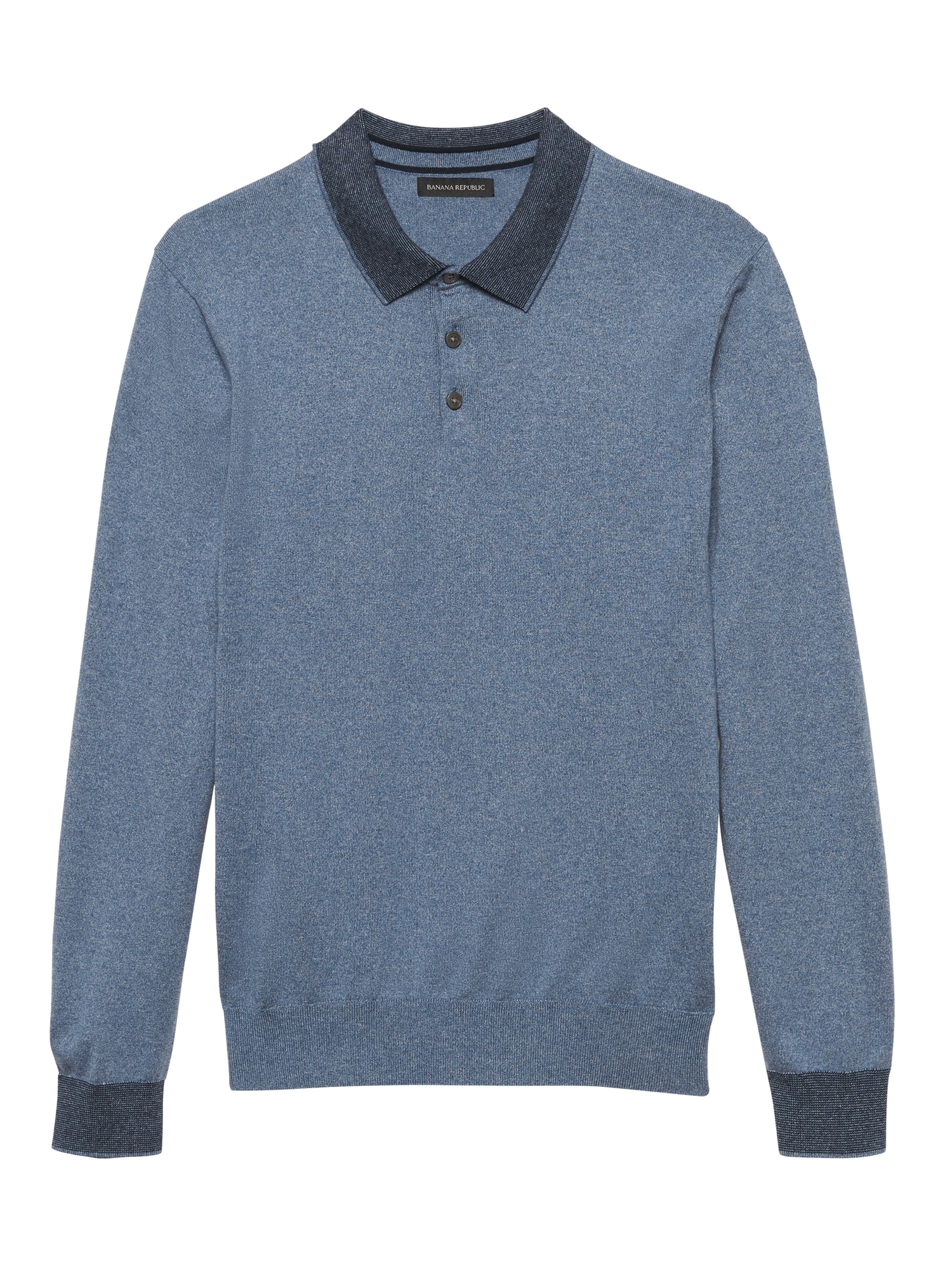 Silk Cotton Cashmere Sweater Polo