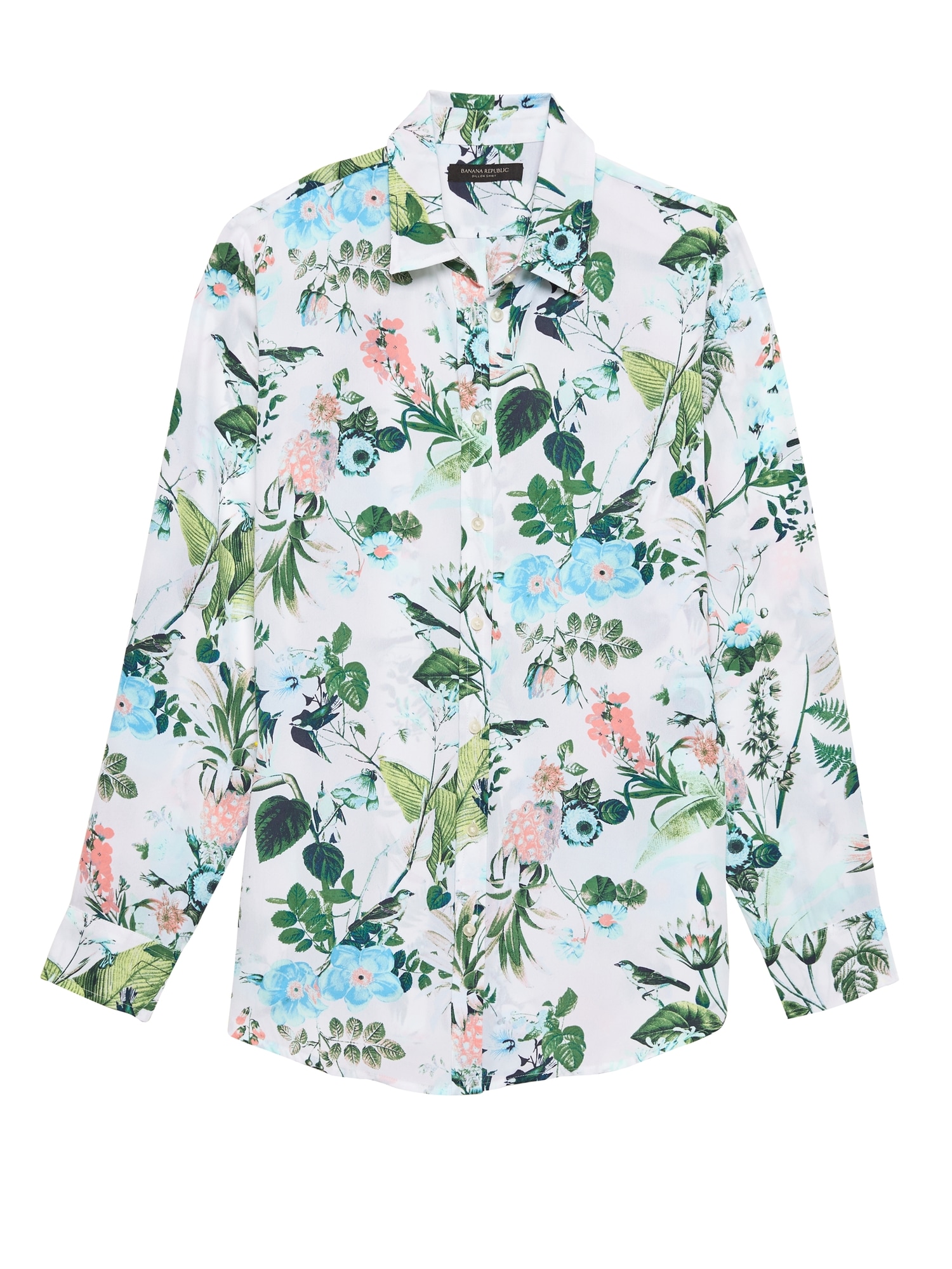 Petite Dillon Classic-Fit Botanical Print Shirt