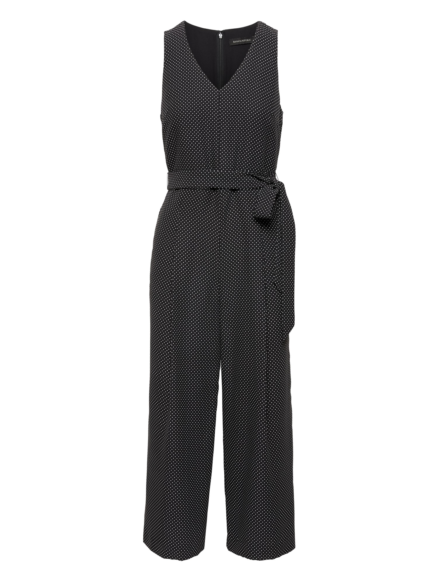 Polka Dot Cropped Jumpsuit