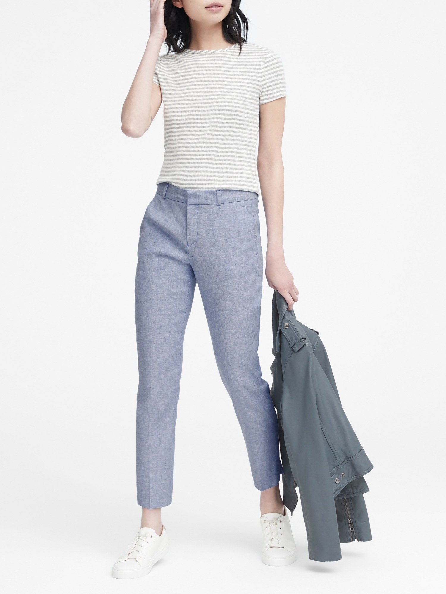 Avery Straight-Fit Linen-Cotton Pant