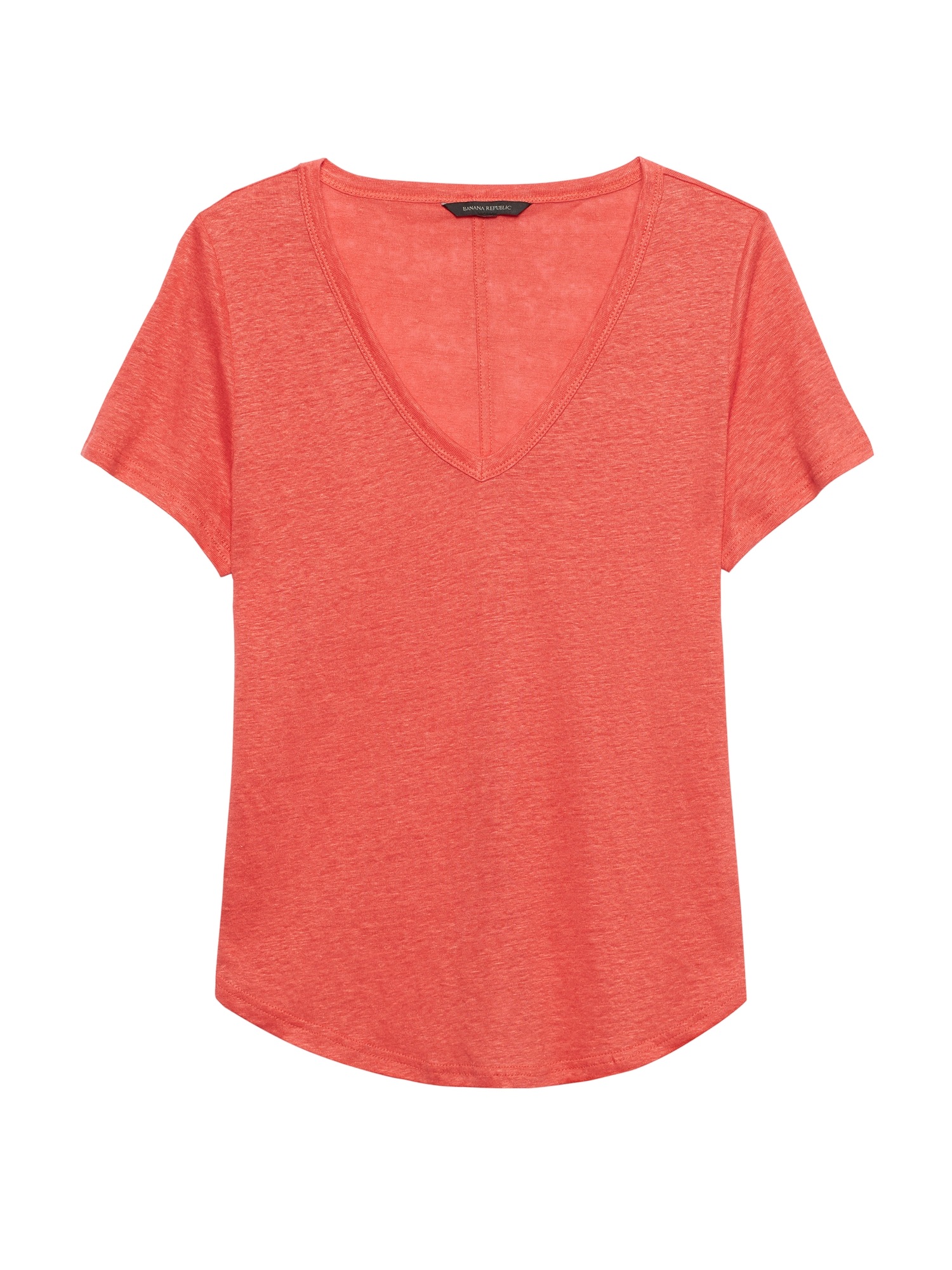 Linen VNeck TShirt Banana Republic