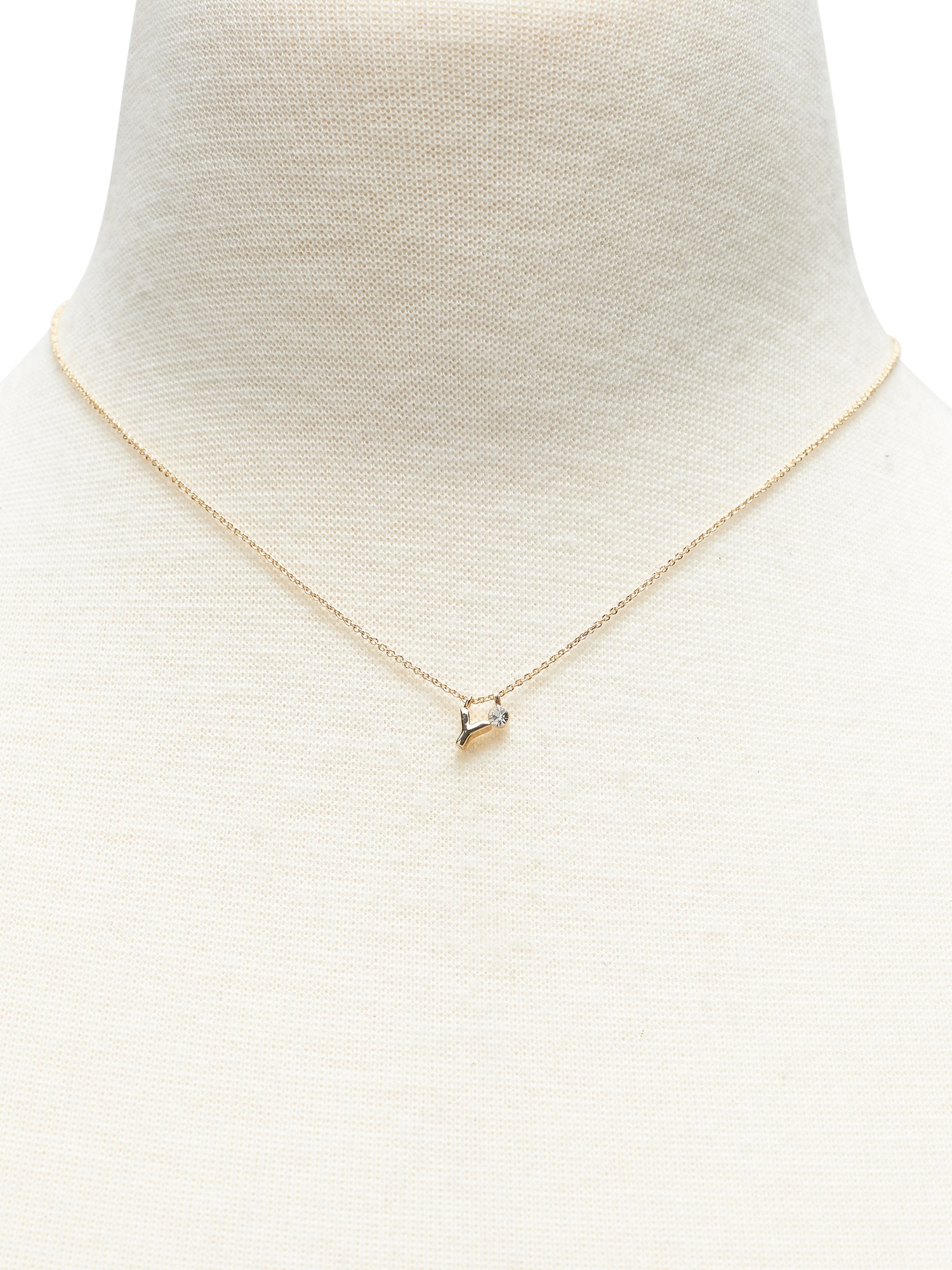 Mini Y Pendant Necklace