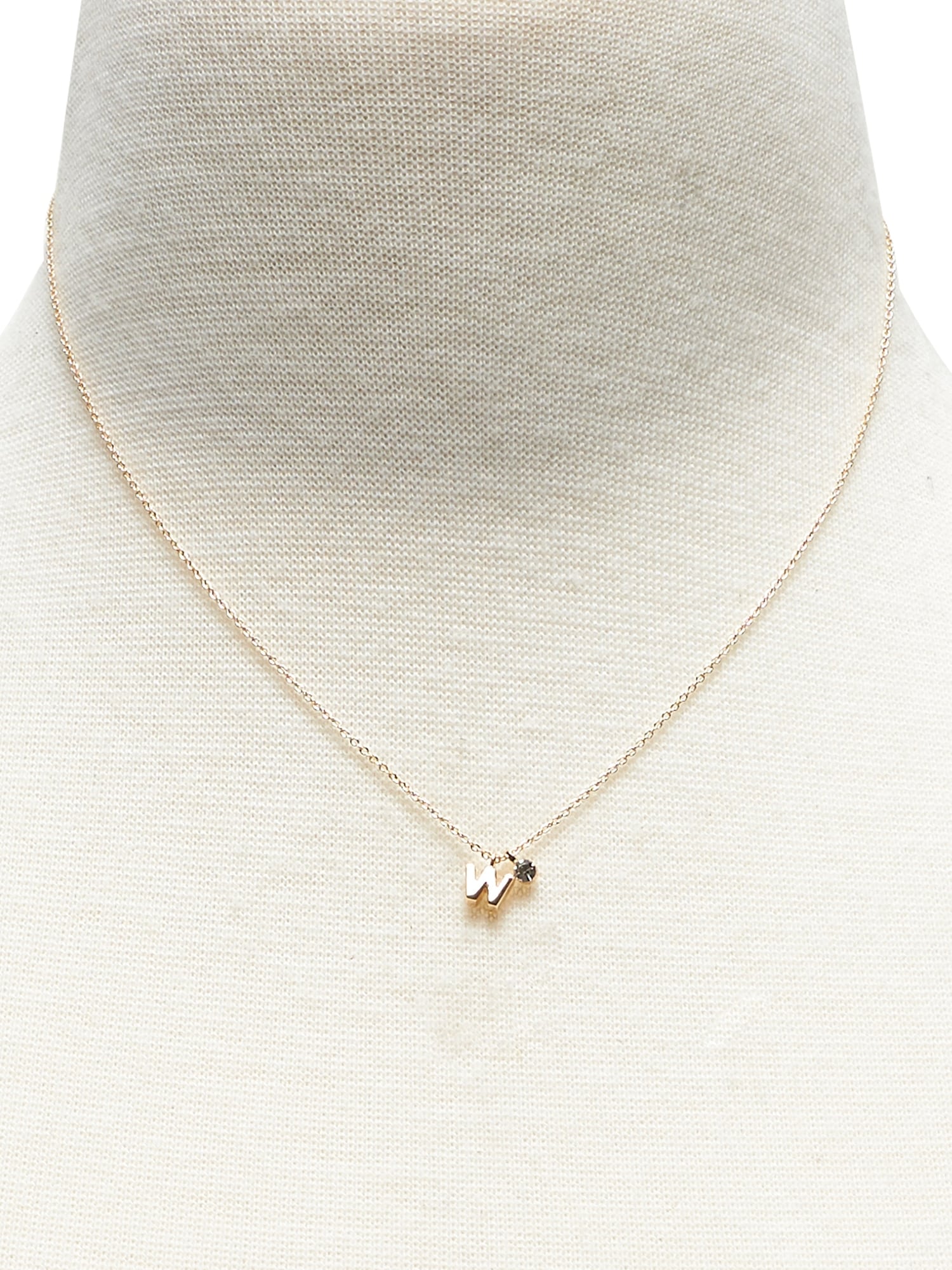 Mini W Pendant Necklace