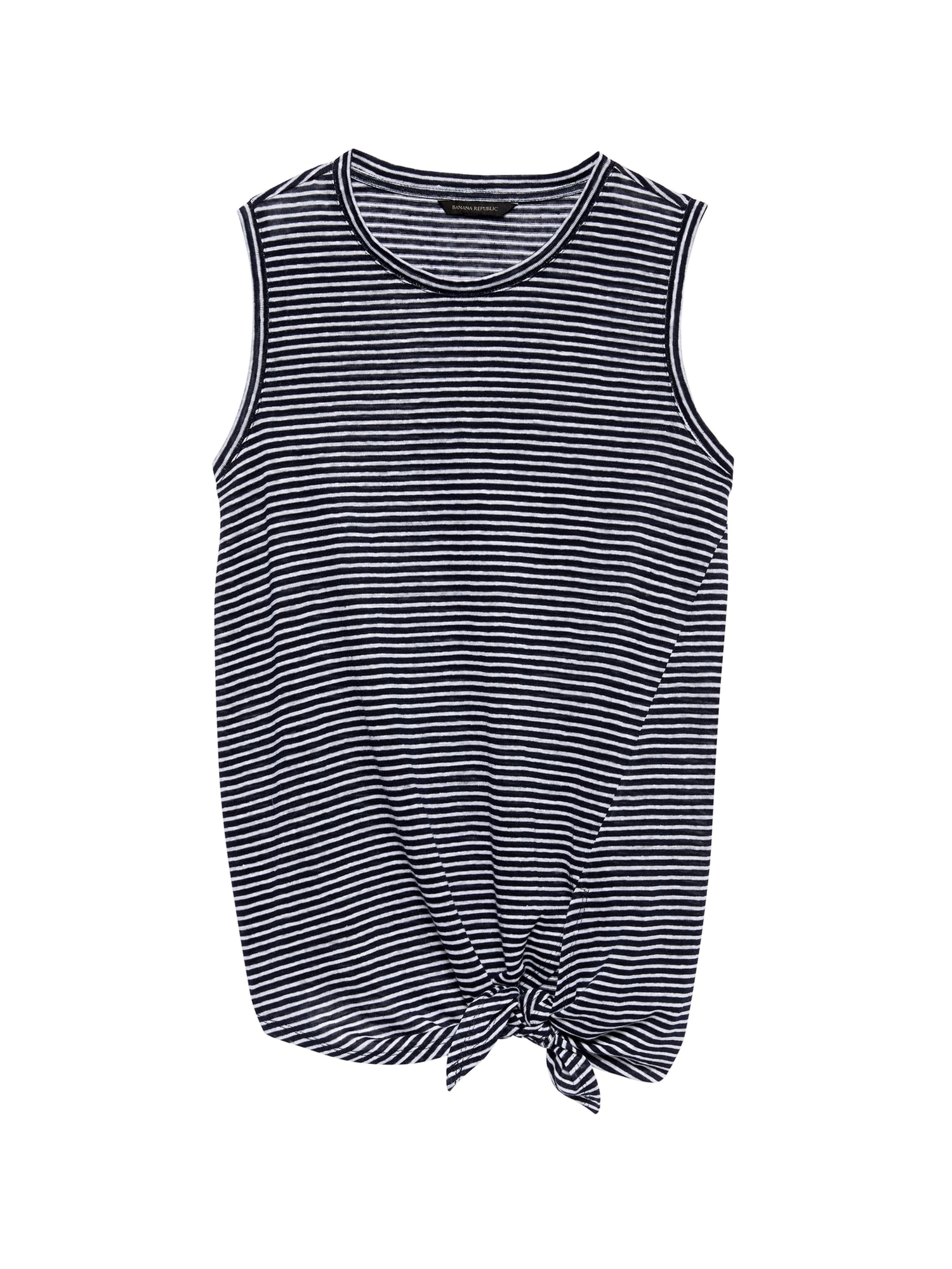 Linen Tie-Front Tank Top | Banana Republic