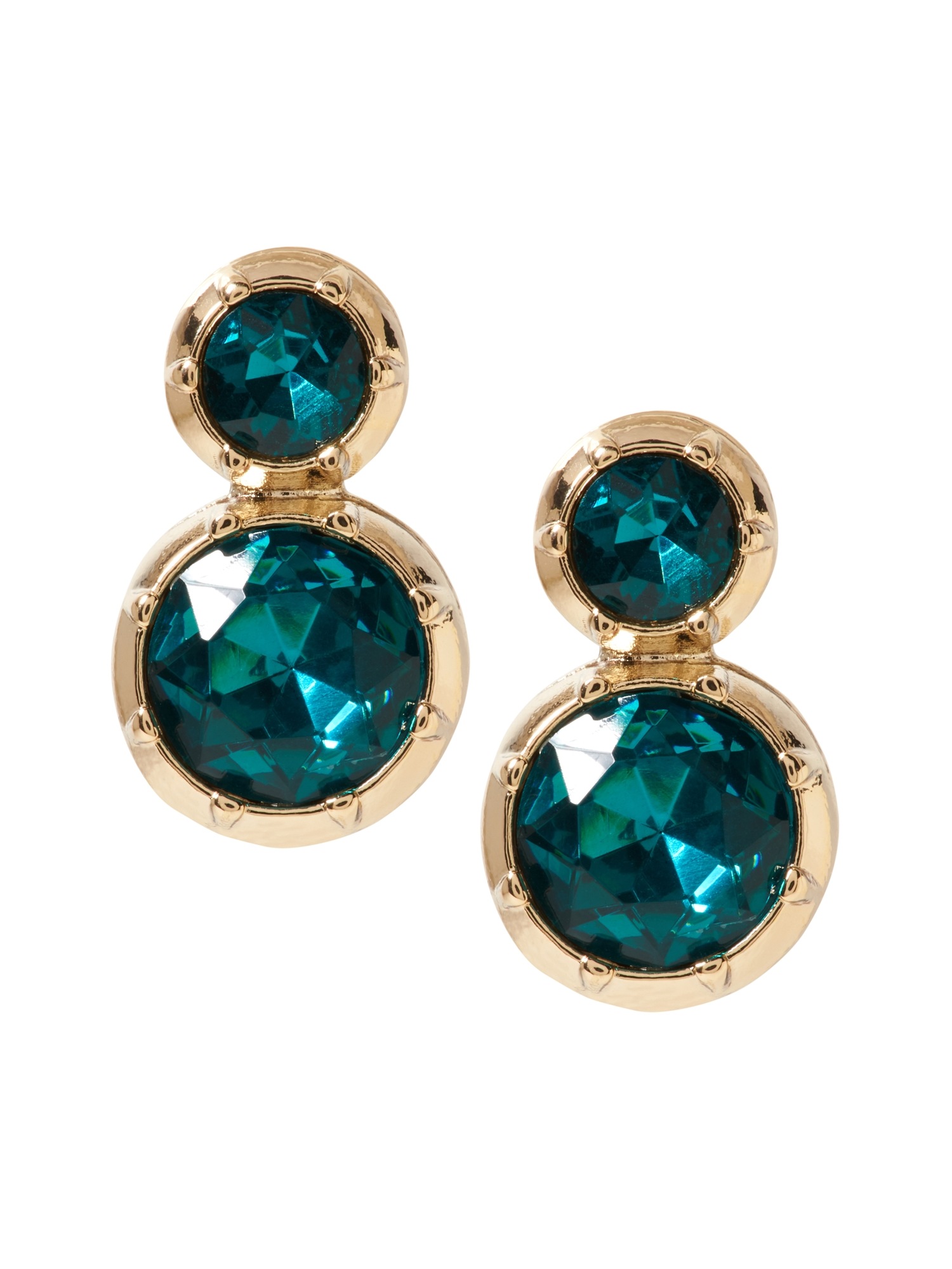 Brilliant Gemstone Rounded Drop Earrings