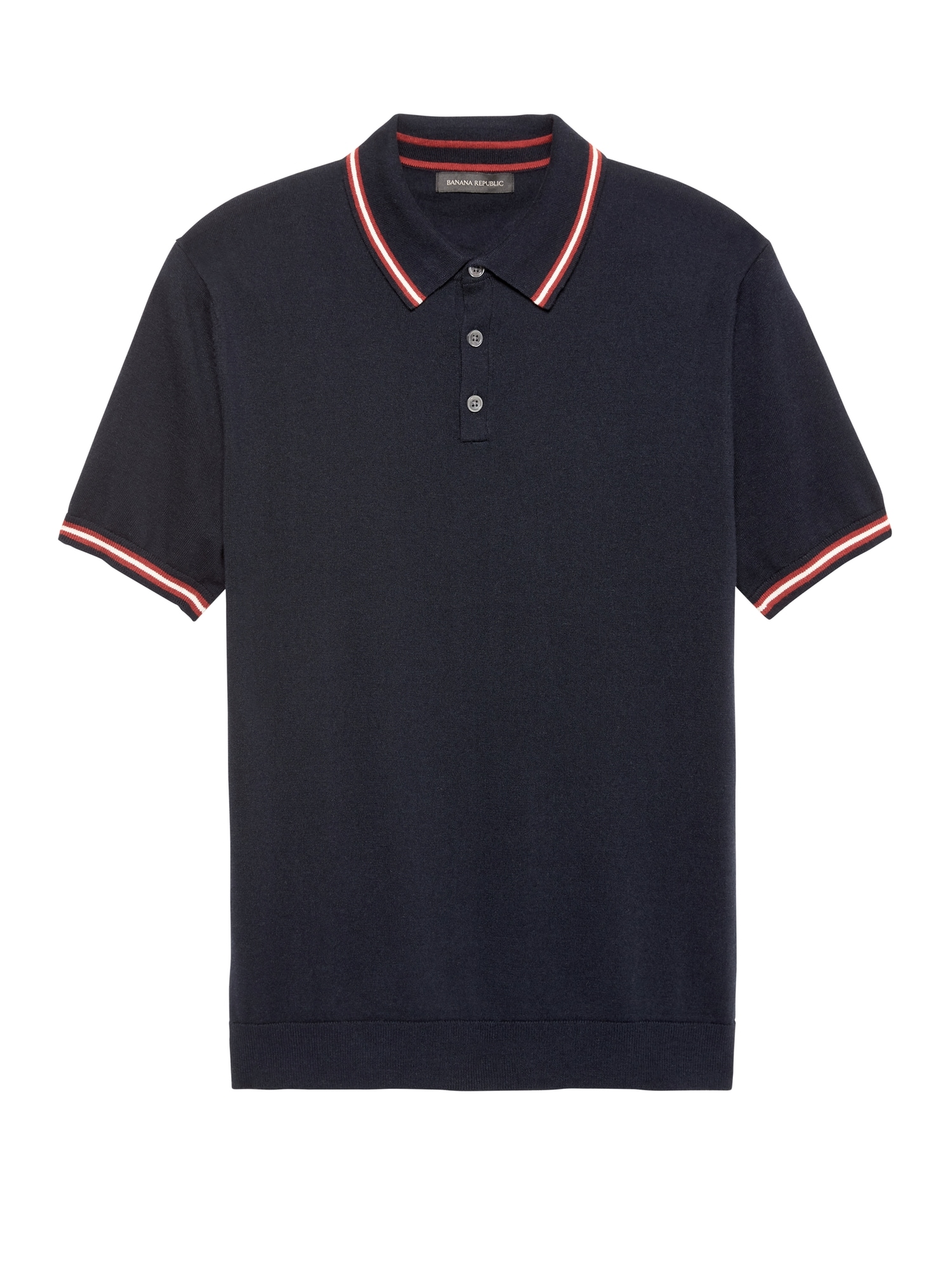 Cashmere And Cotton Blend Short-Sleeved Polo - Luxury Black