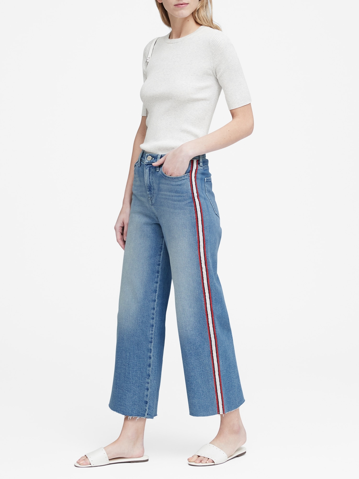 Petite High-Rise Wide-Leg Crop Jean