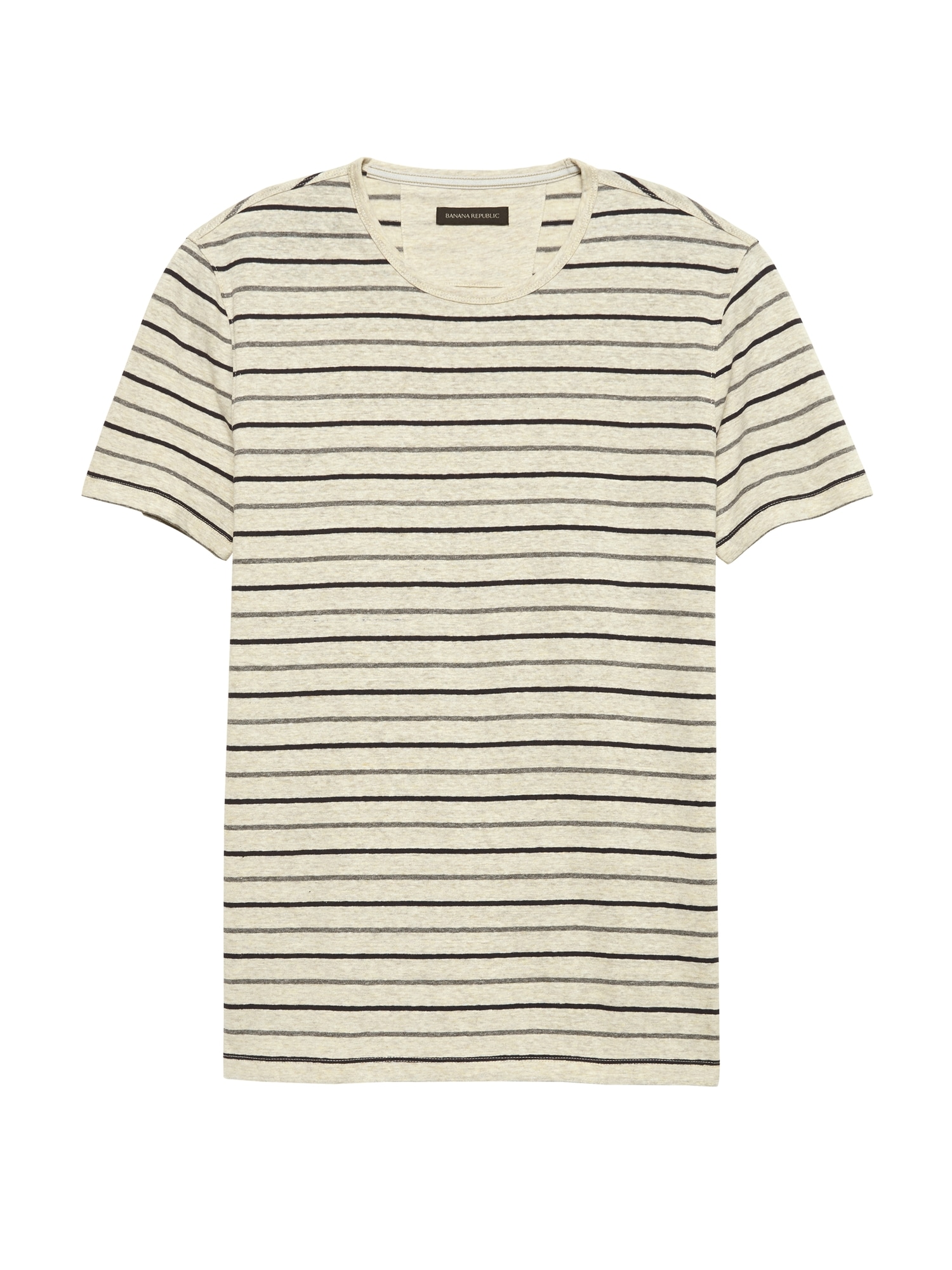 Linen-Cotton Crew-Neck T-Shirt