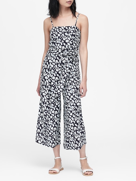 banana republic leopard jumpsuit