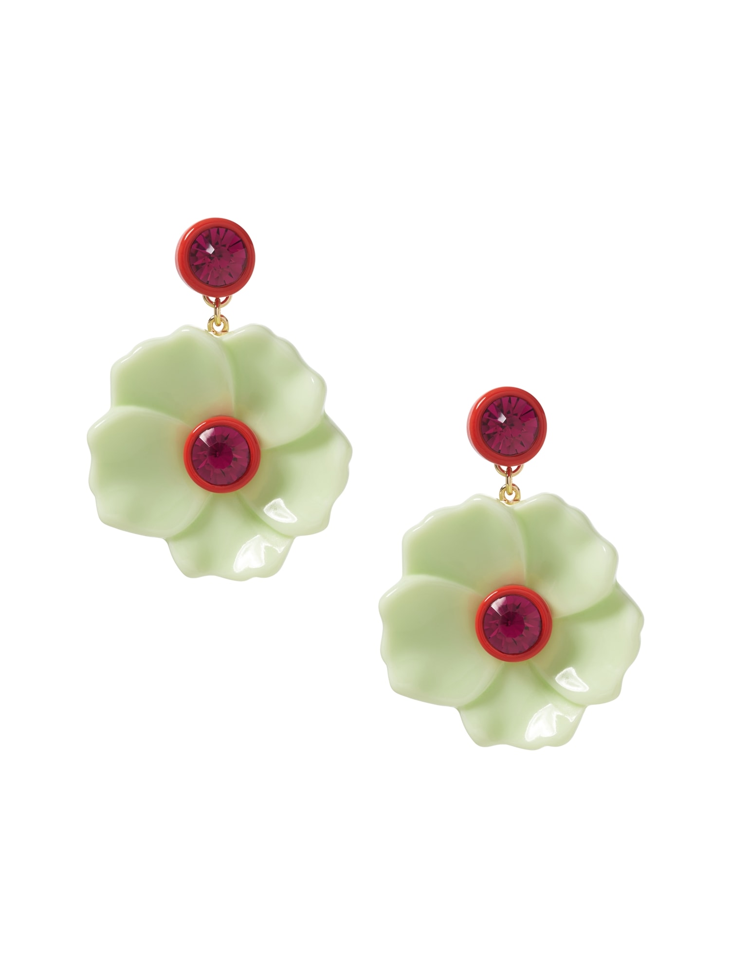 Resin Flower Drop Earrings