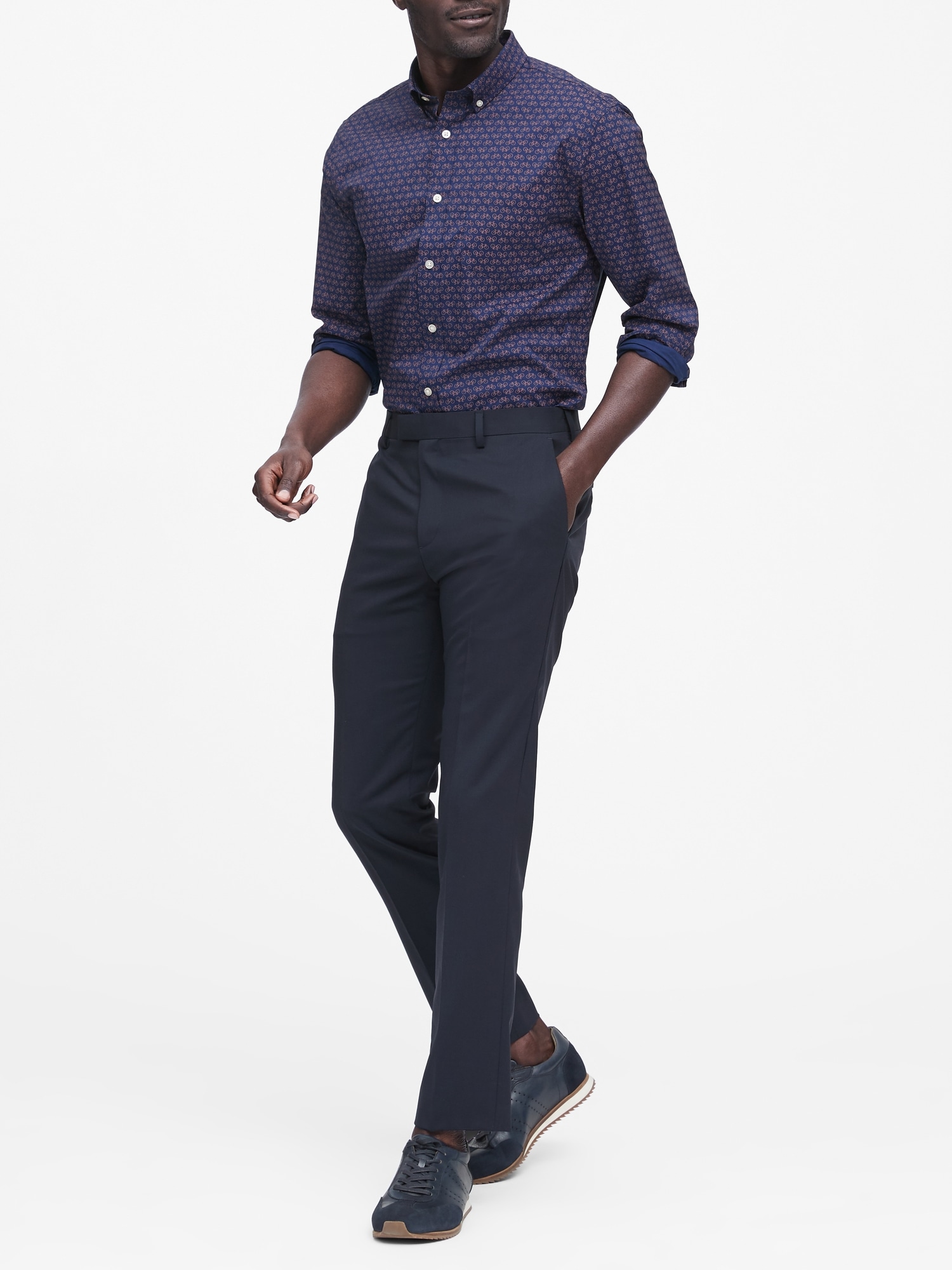 Slim-Fit Tech-Stretch Cotton Shirt