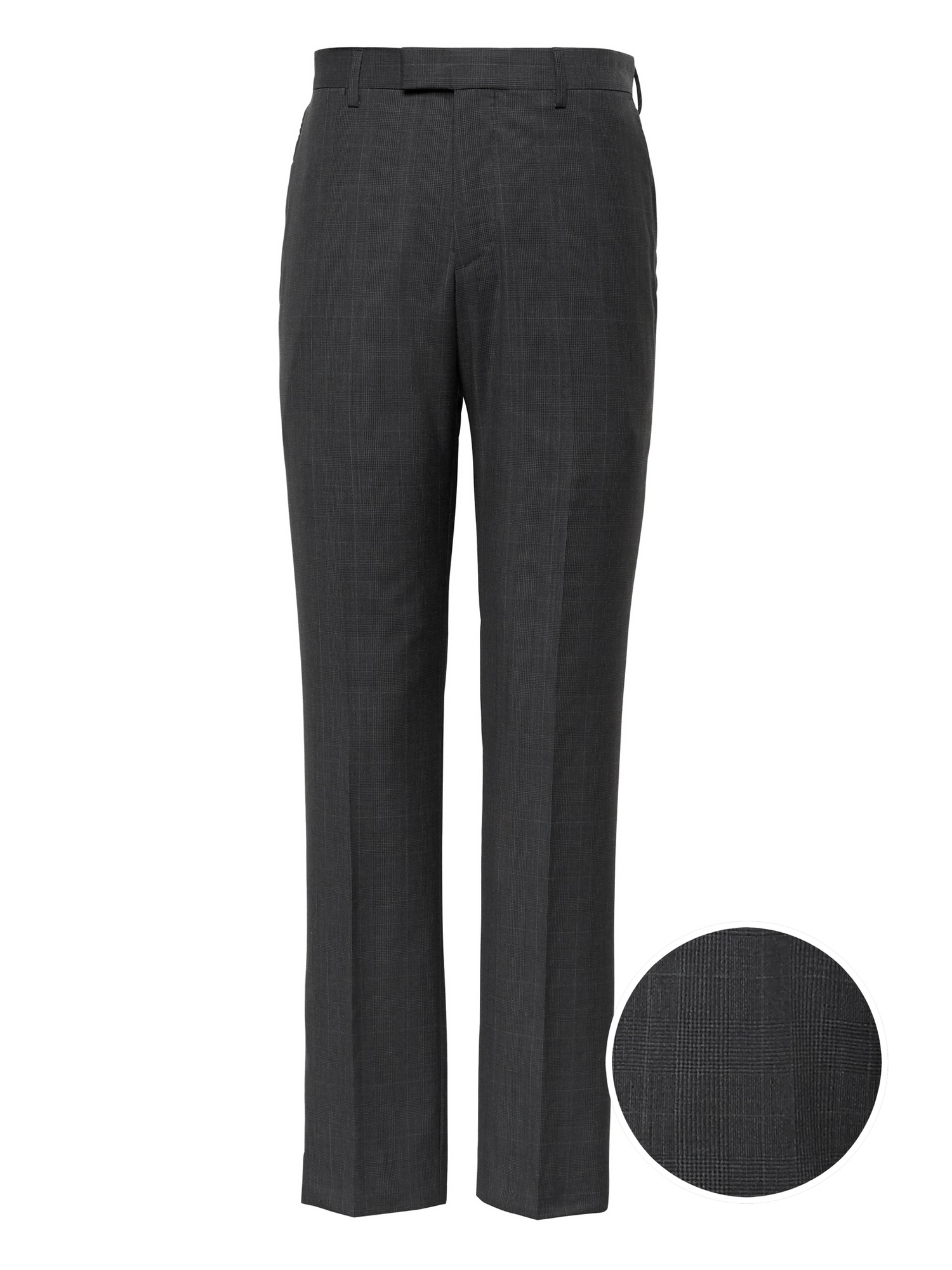 Slim Italian Wool Plaid Suit Pant