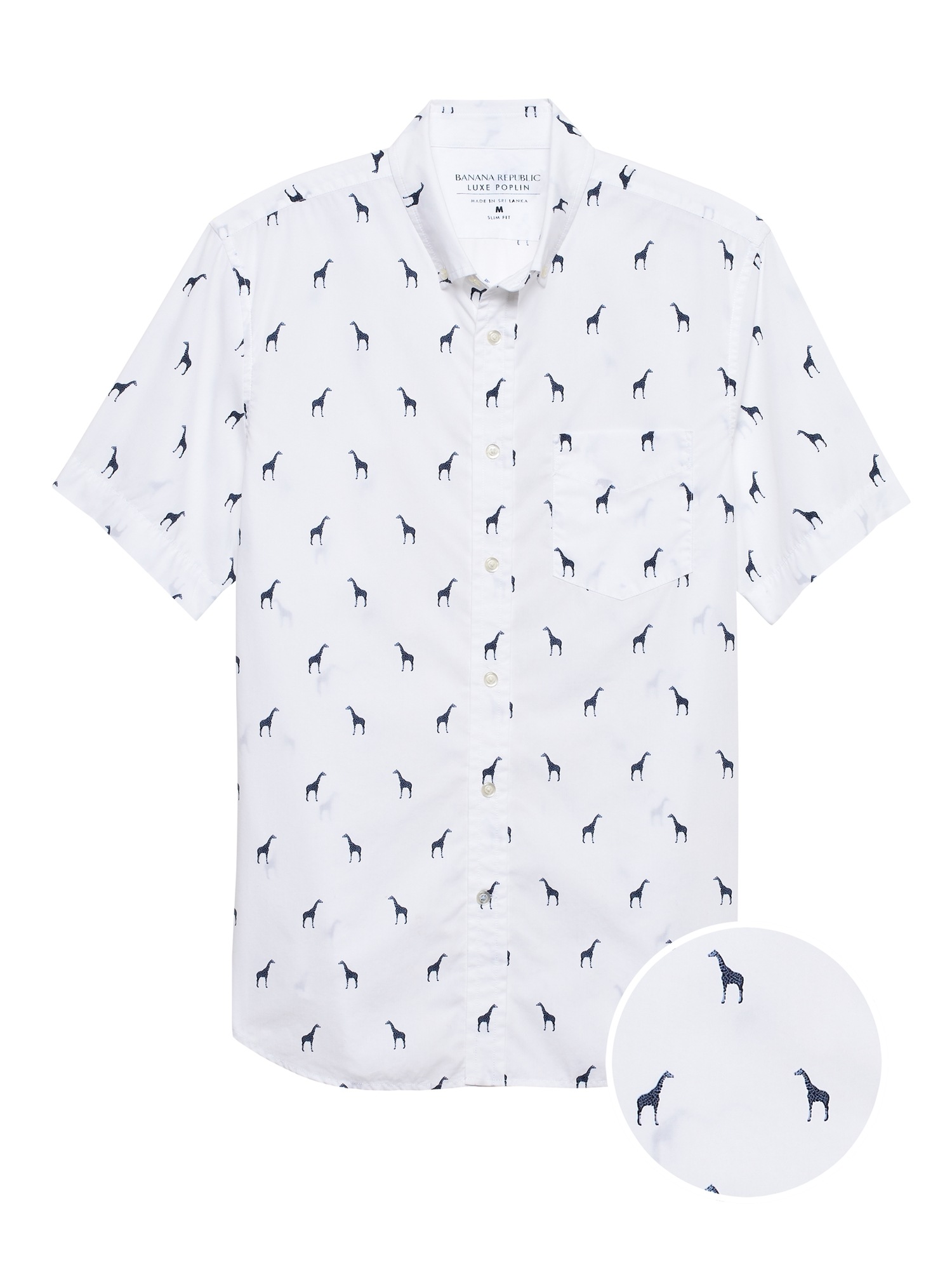 Slim-Fit Luxe Poplin Print Shirt