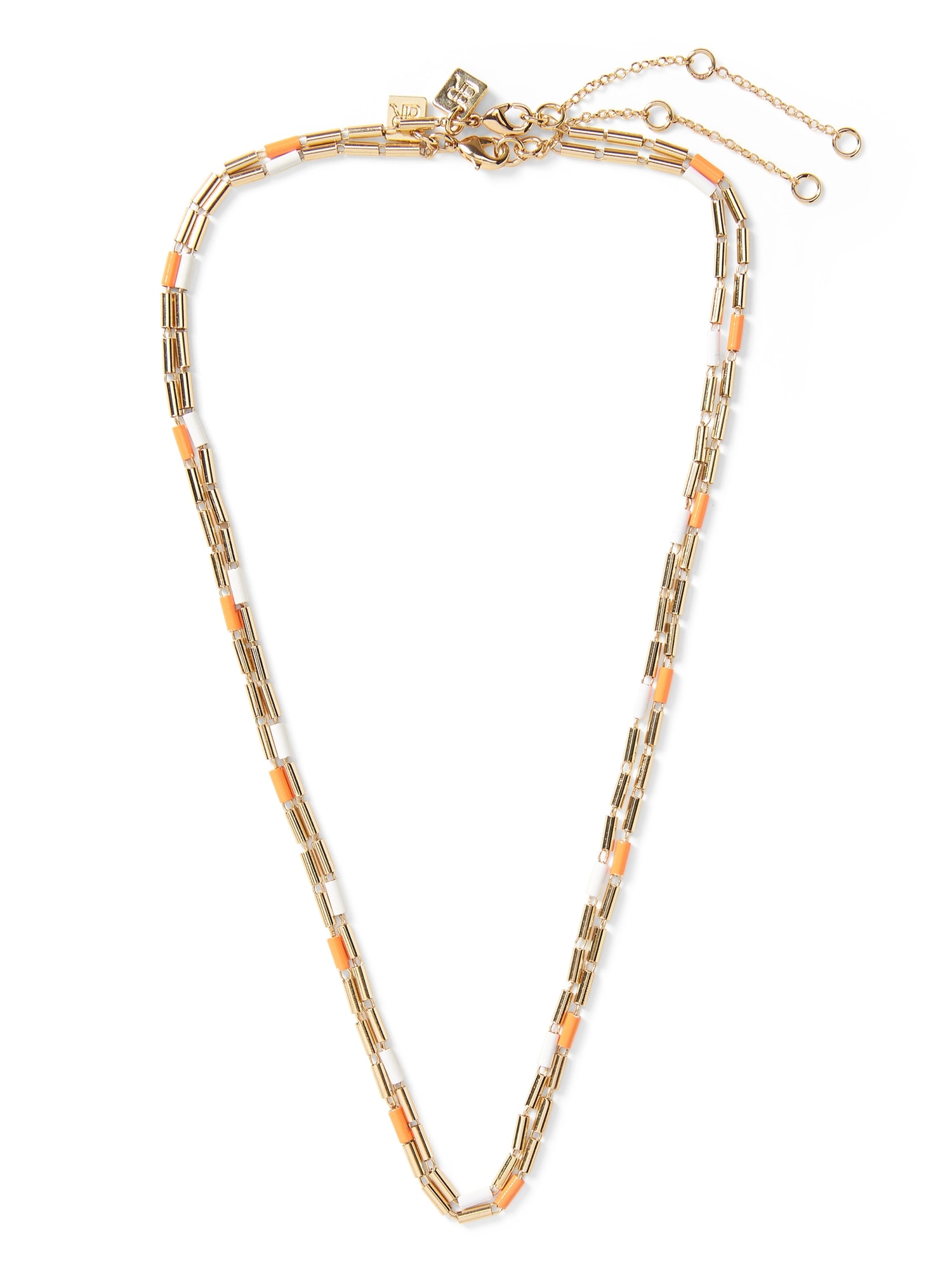 Enamel Tube Chain 2-Pack Necklace