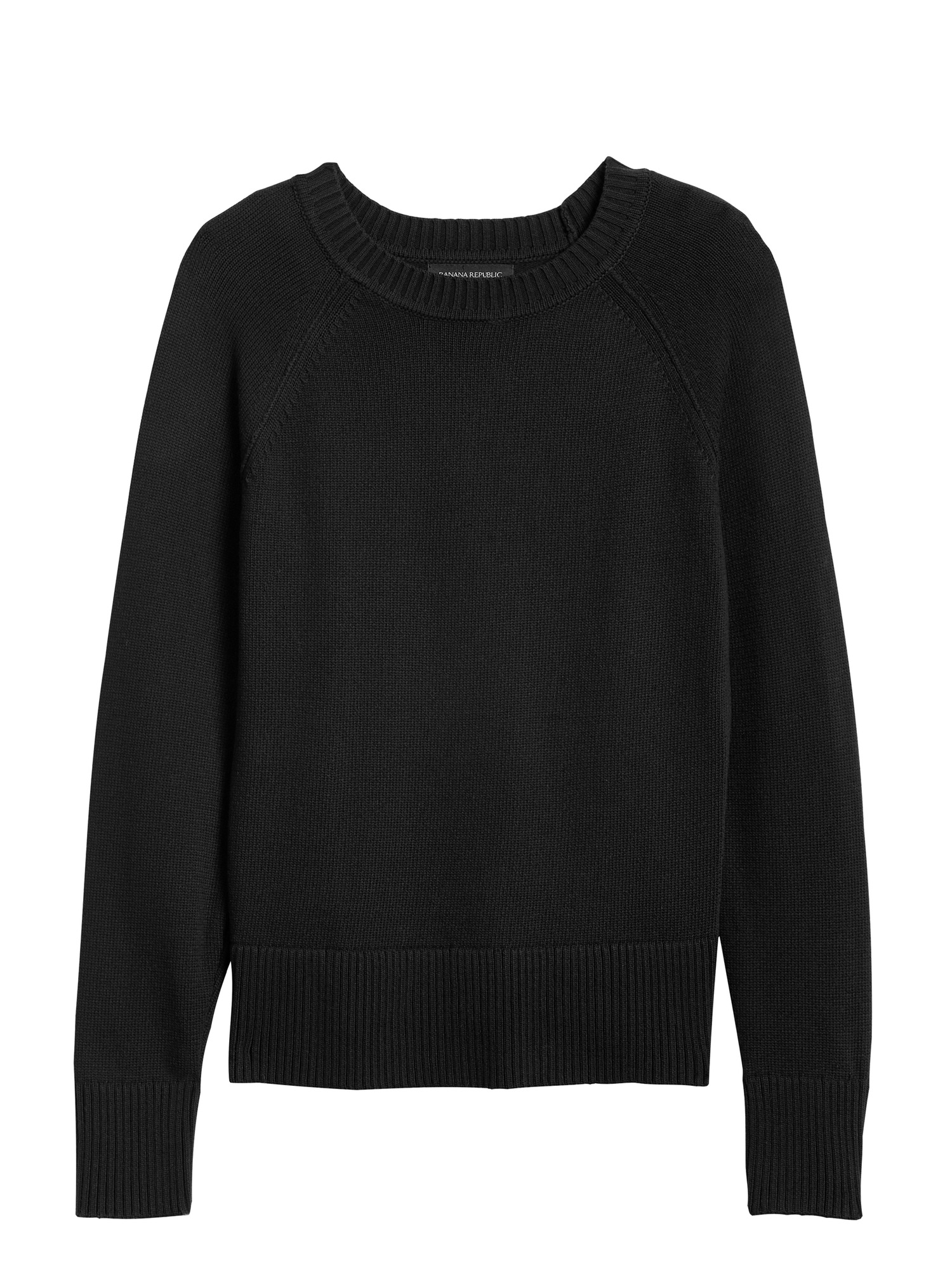 Cotton-Blend Raglan Sweater