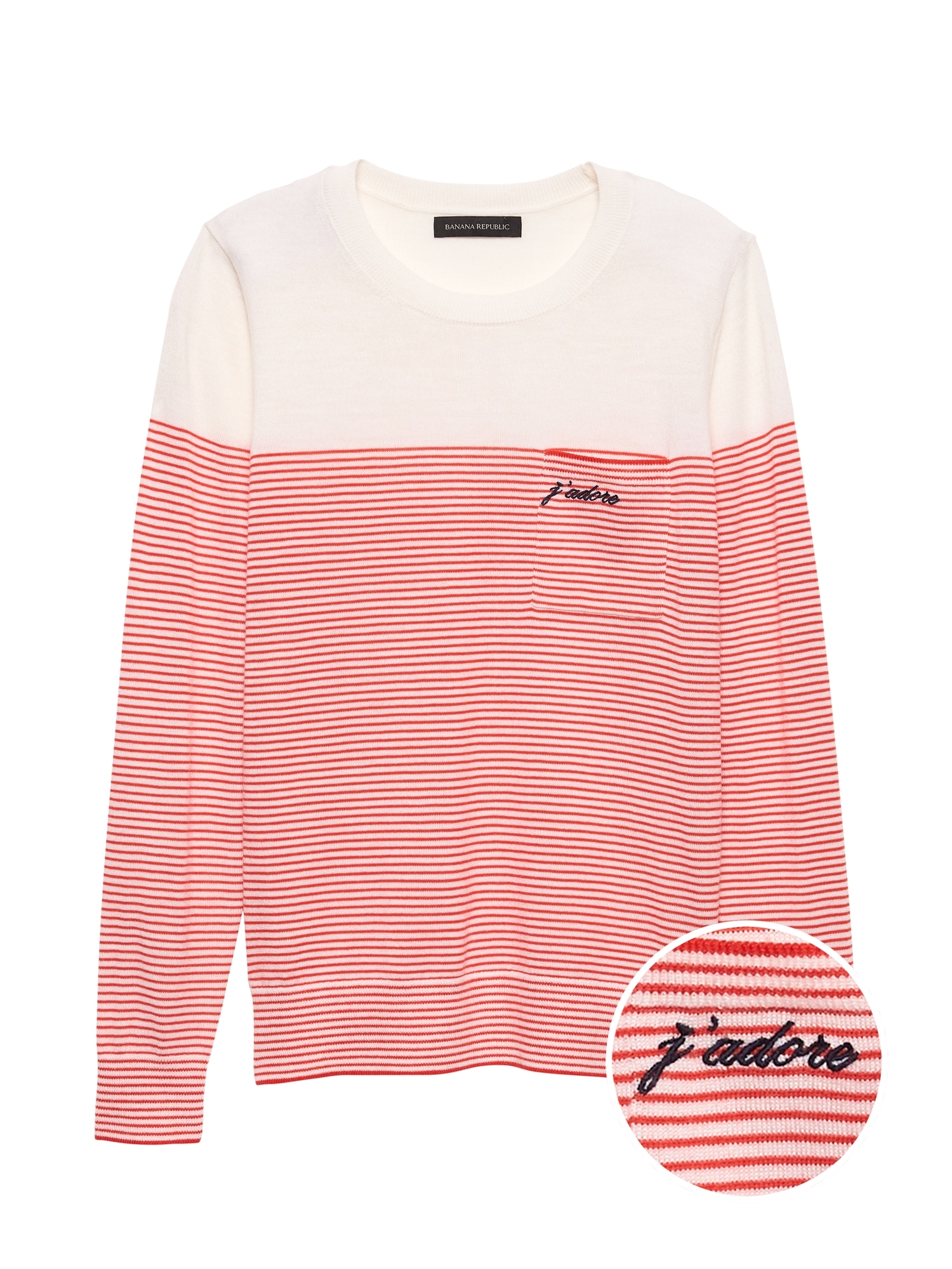 J'adore Stripe Pocket Sweater