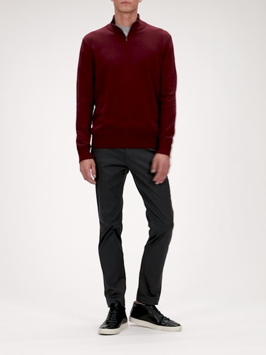 Cotton Cashmere Half-Zip Sweater | Banana Republic