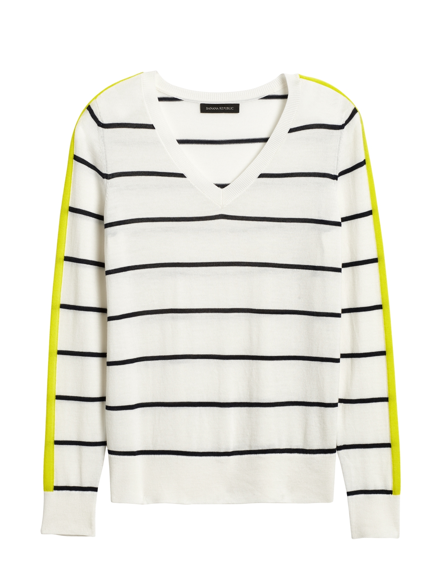Washable Merino Side-Stripe Sweater