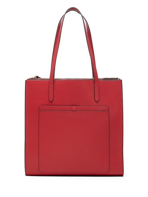 Banana Republic red leather tote bag high quality