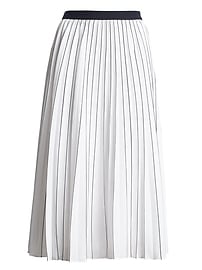 Stripe Pleated Midi Skirt | Banana Republic