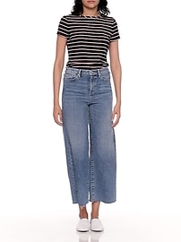 women's petite wide leg jeans