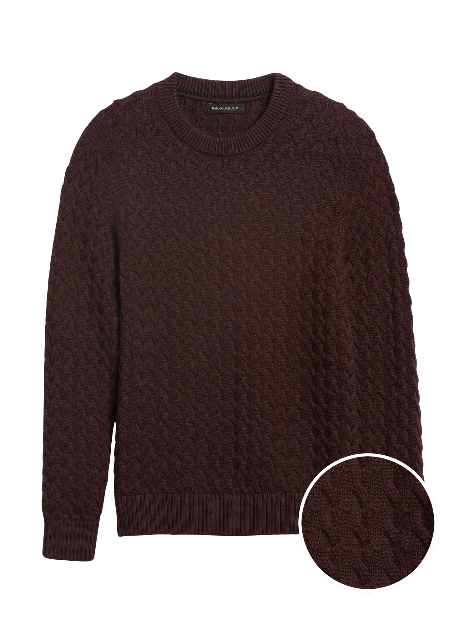 SUPIMA® Cotton Cable-Knit Sweater