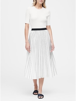 Pleated tulle midi shop skirt banana republic