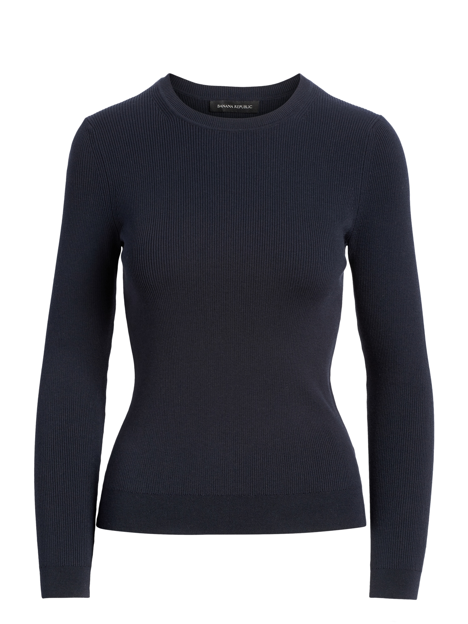 Stretch-Cotton Fitted Sweater