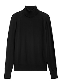 women's merino wool mock turtleneck sweater