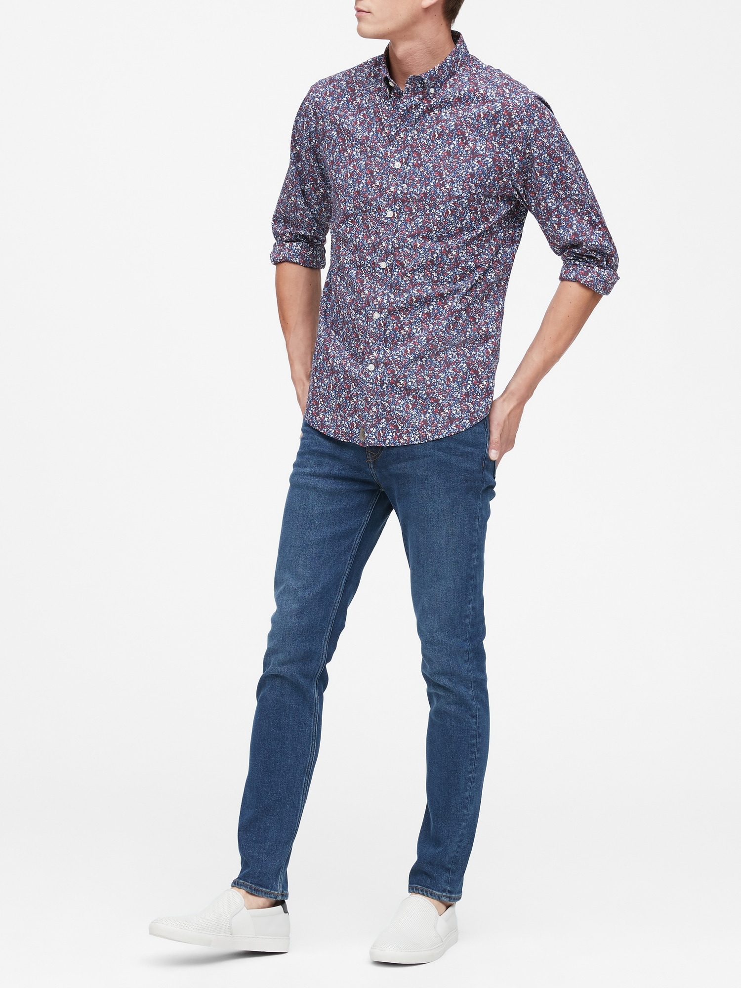 Untucked Slim-Fit Luxe Poplin Shirt