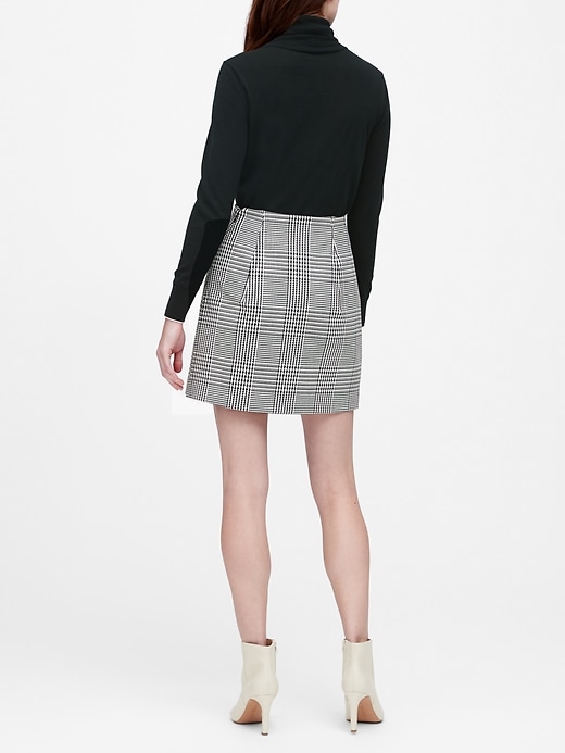 Black and white plaid skirt banana republic hotsell