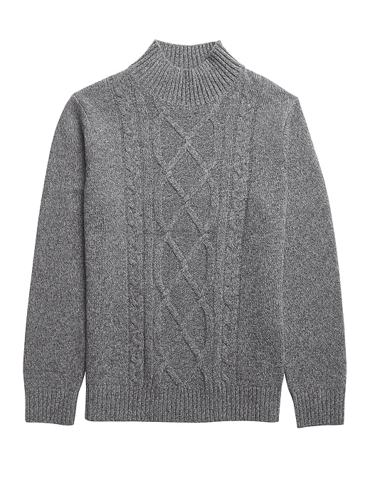 Wool Blend Mock Neck Sweater