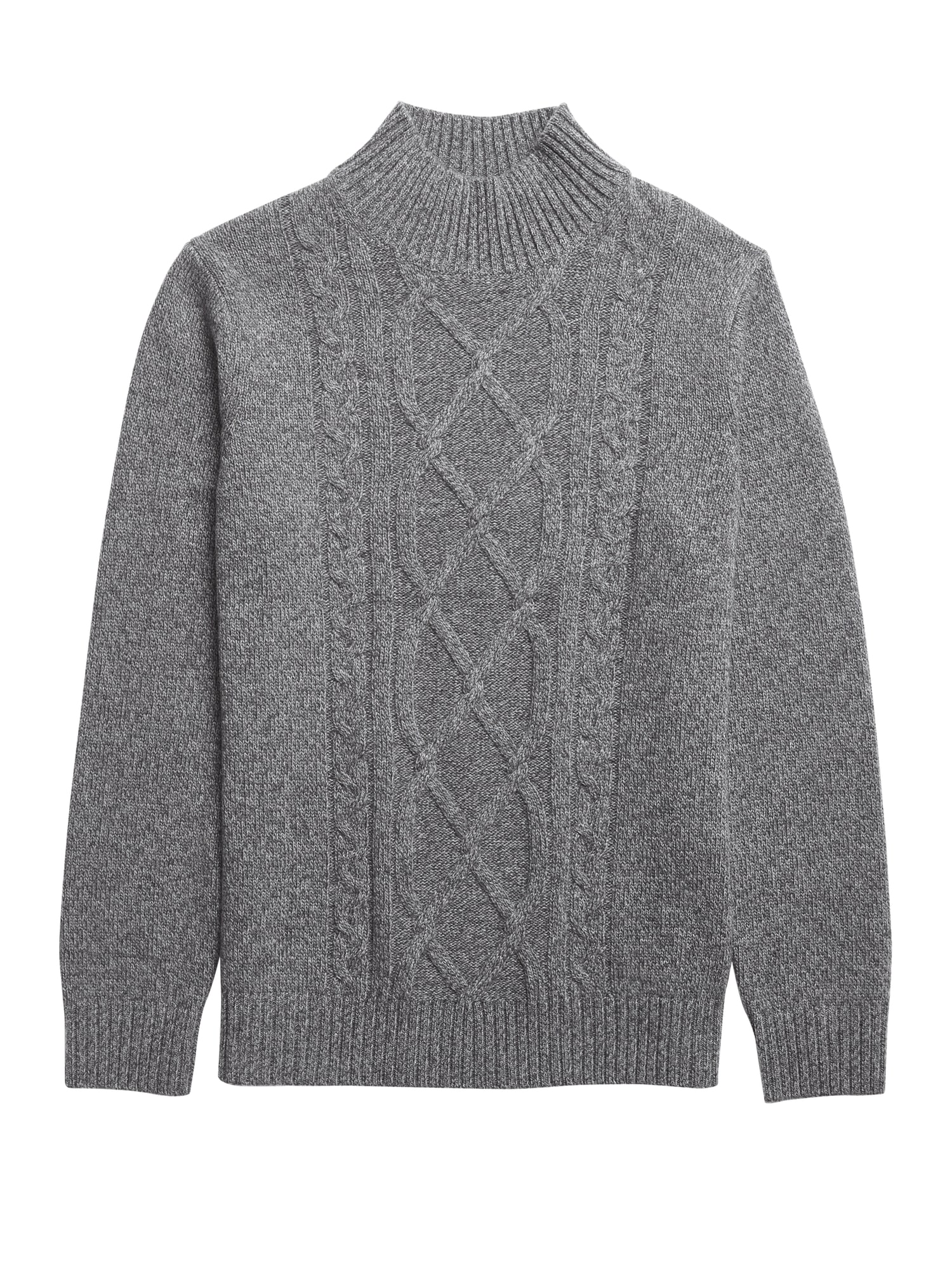 Wool-Blend Mock-Neck Sweater