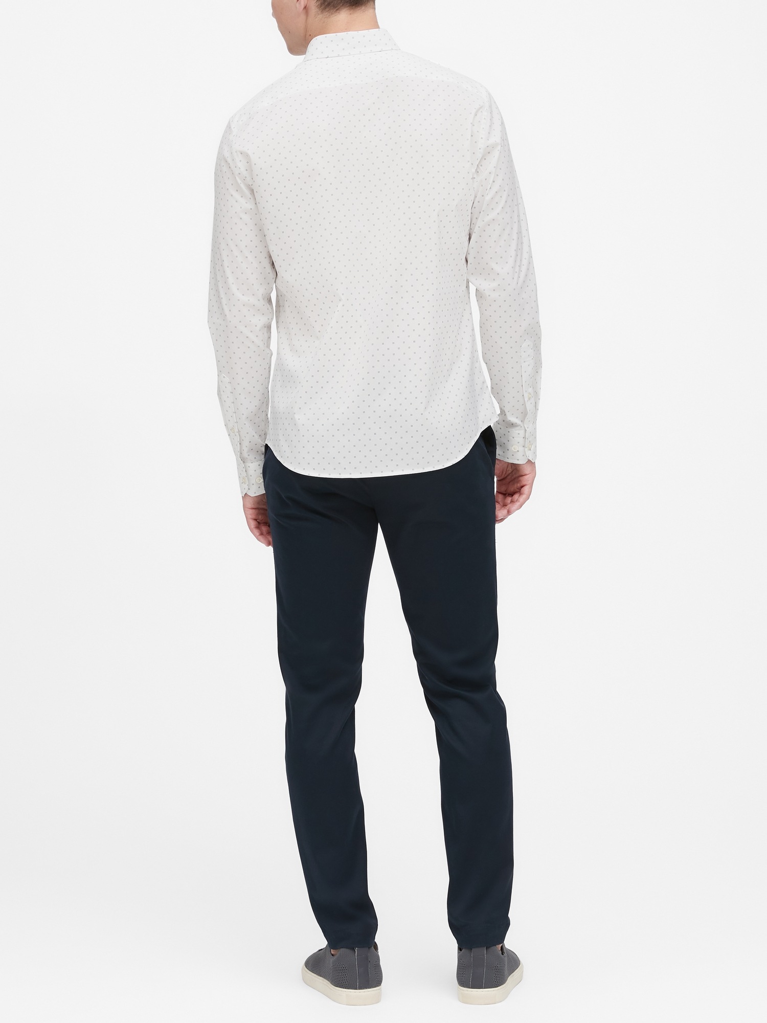 Untucked Slim-Fit Tech-Stretch Cotton Shirt