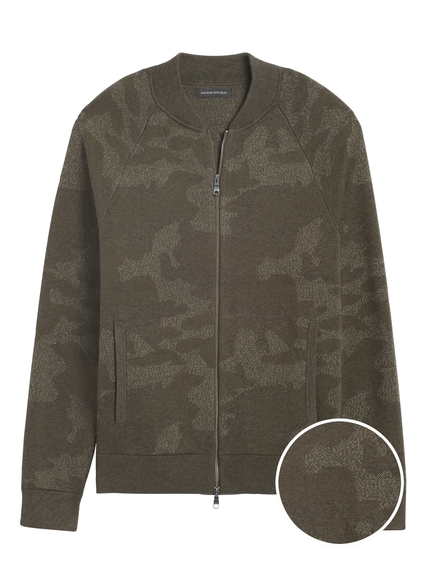 SUPIMA® Cotton Camo Sweater Jacket