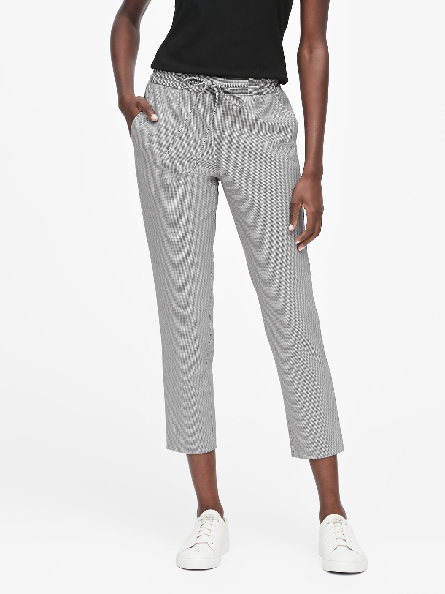 Hayden Tapered-Fit Houndstooth Ankle Pant