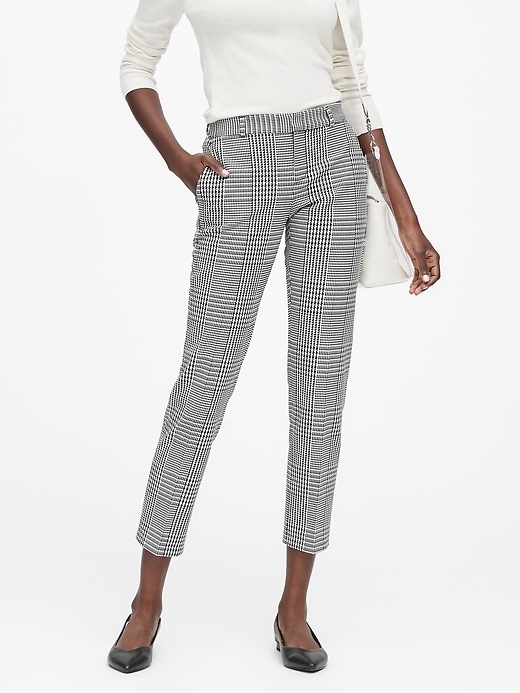 Banana Republic Avery Straight-Fit Plaid Ankle Pant - 4930320022001