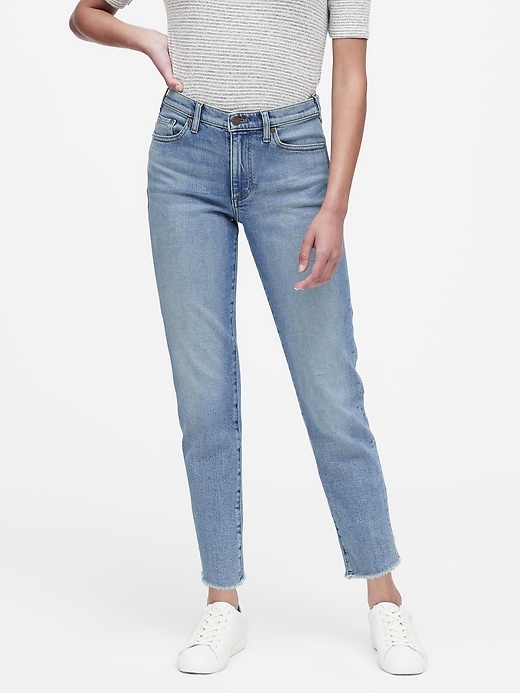 Banana Republic High-Rise Straight-Fit Ankle Jean. 1