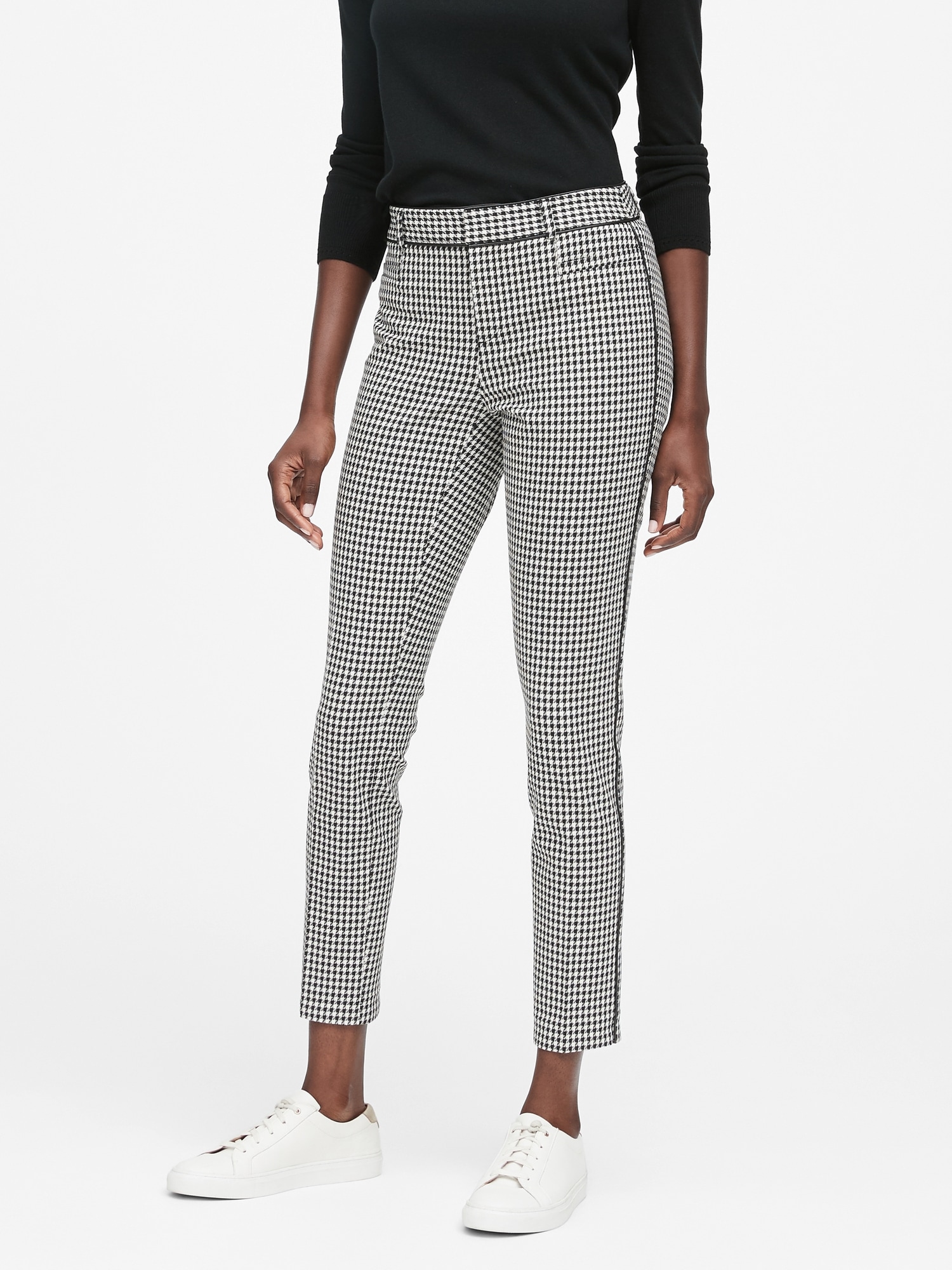 Petite Modern Sloan Skinny-Fit Washable Pant with Piping